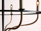Rosalind Rattan Chandelier in Black