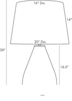 Tiber Table Lamp 46404-326 technical dimension drawing