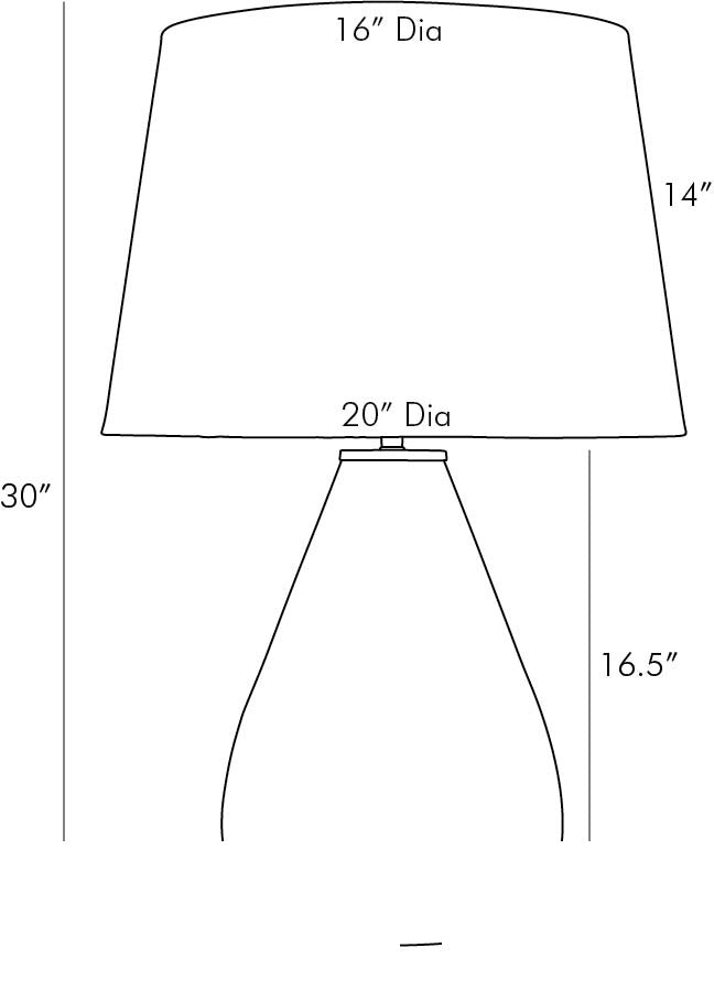 Tiber Table Lamp 46404-326 technical dimension drawing