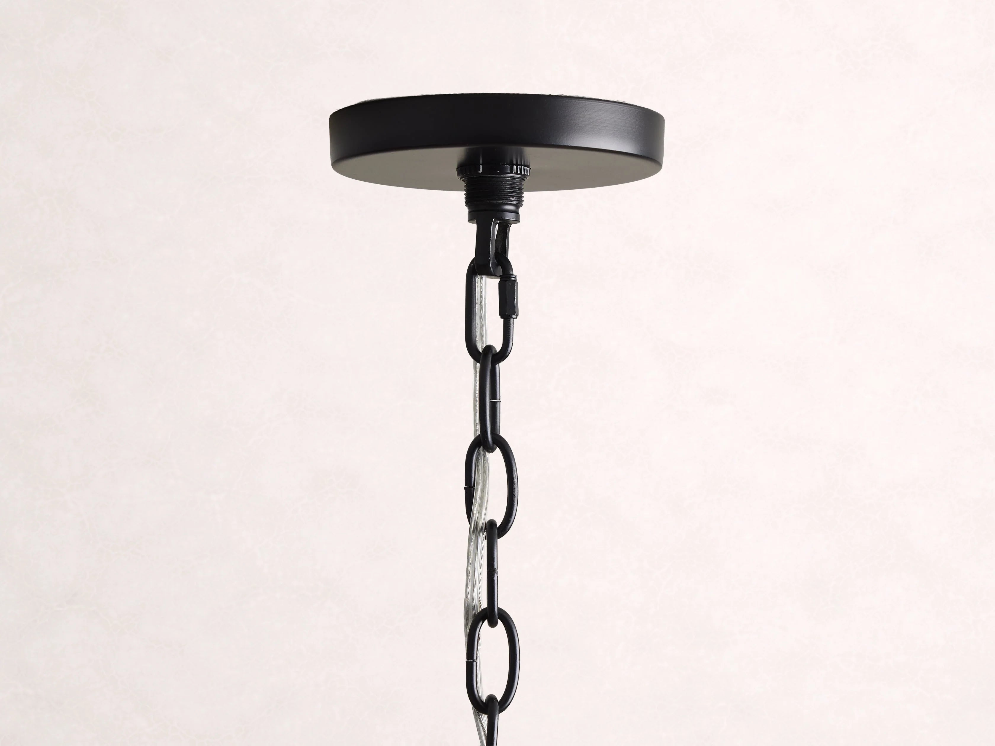 Rosalind Rattan Chandelier in Black