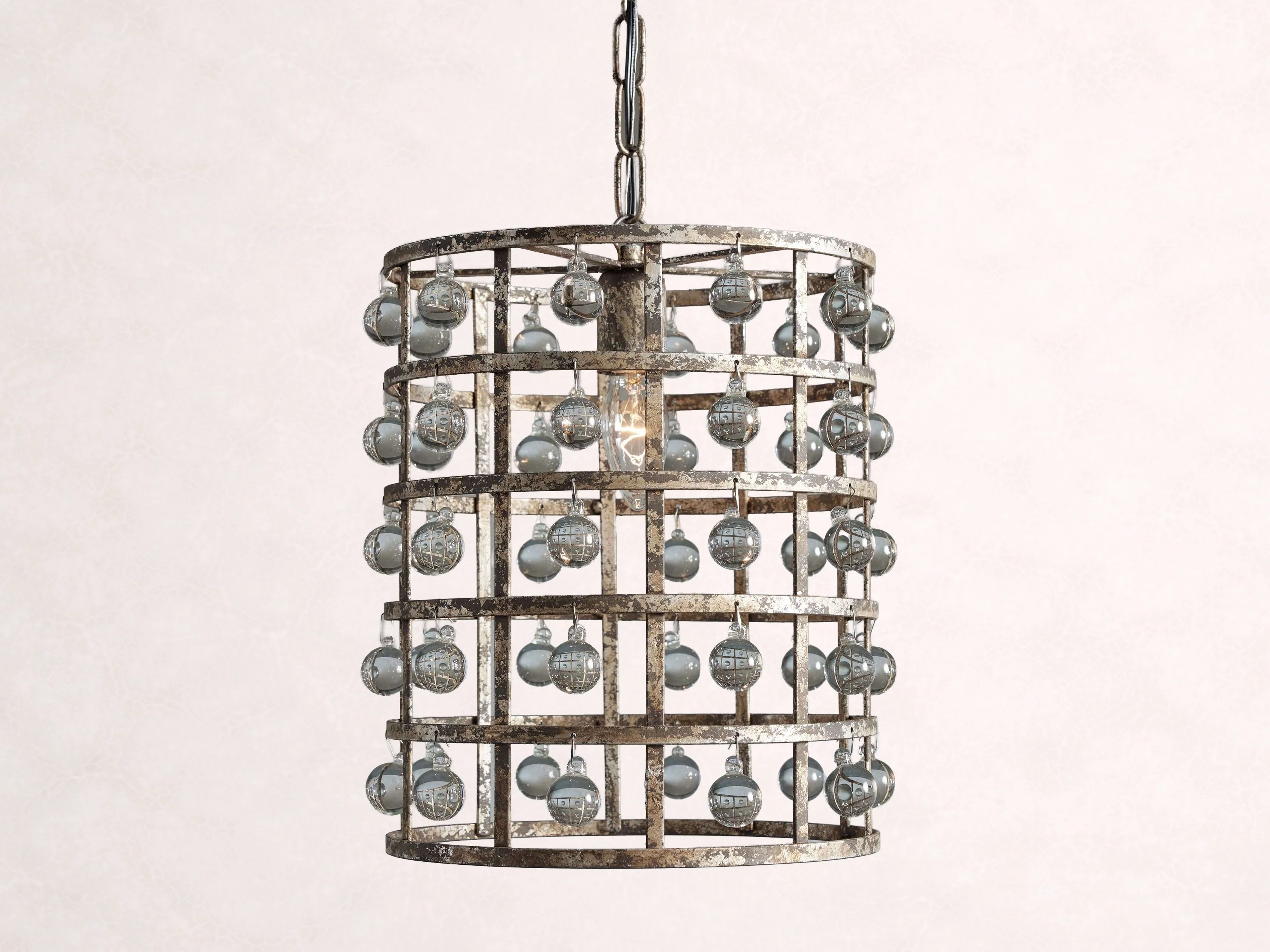 La Cage 12-InchPendant in Silver Clay