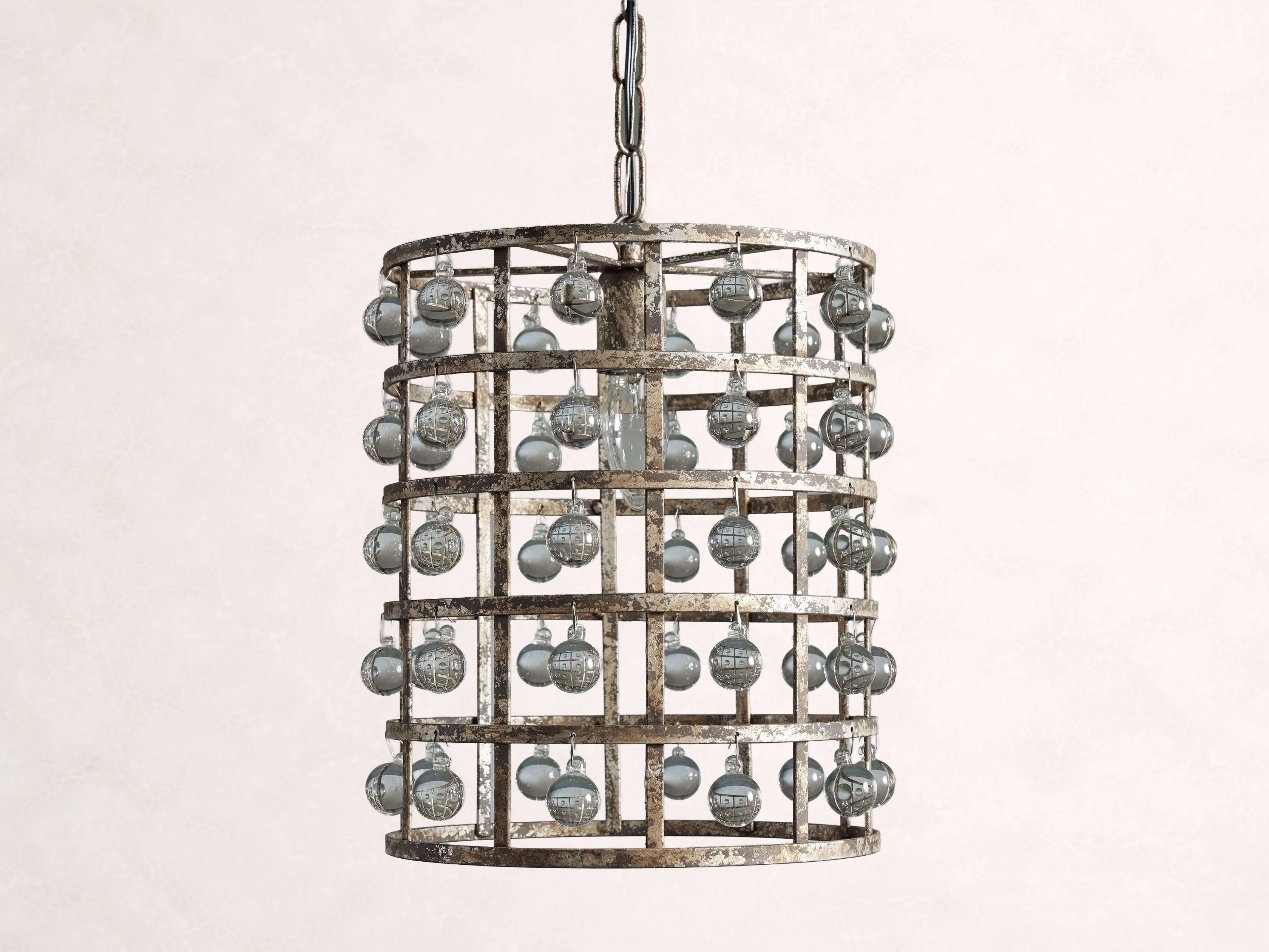 La Cage 12-InchPendant in Silver Clay