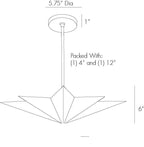 Rex Pendant 46821 technical dimension drawing