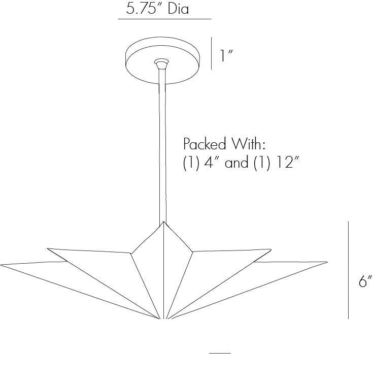 Rex Pendant 46821 technical dimension drawing