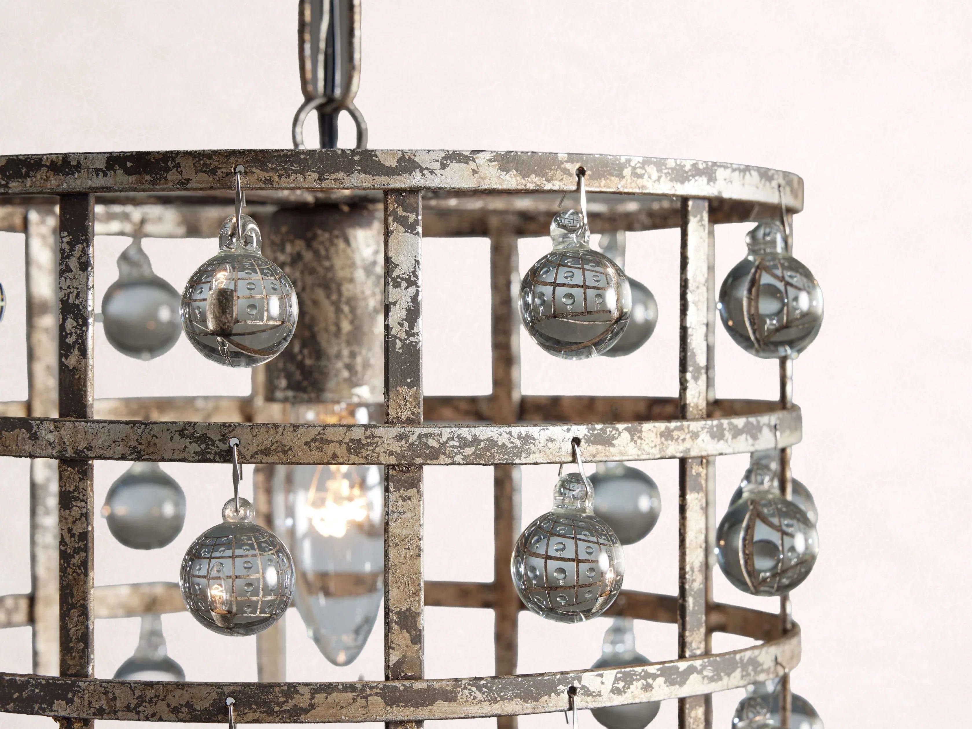 La Cage 12-InchPendant in Silver Clay