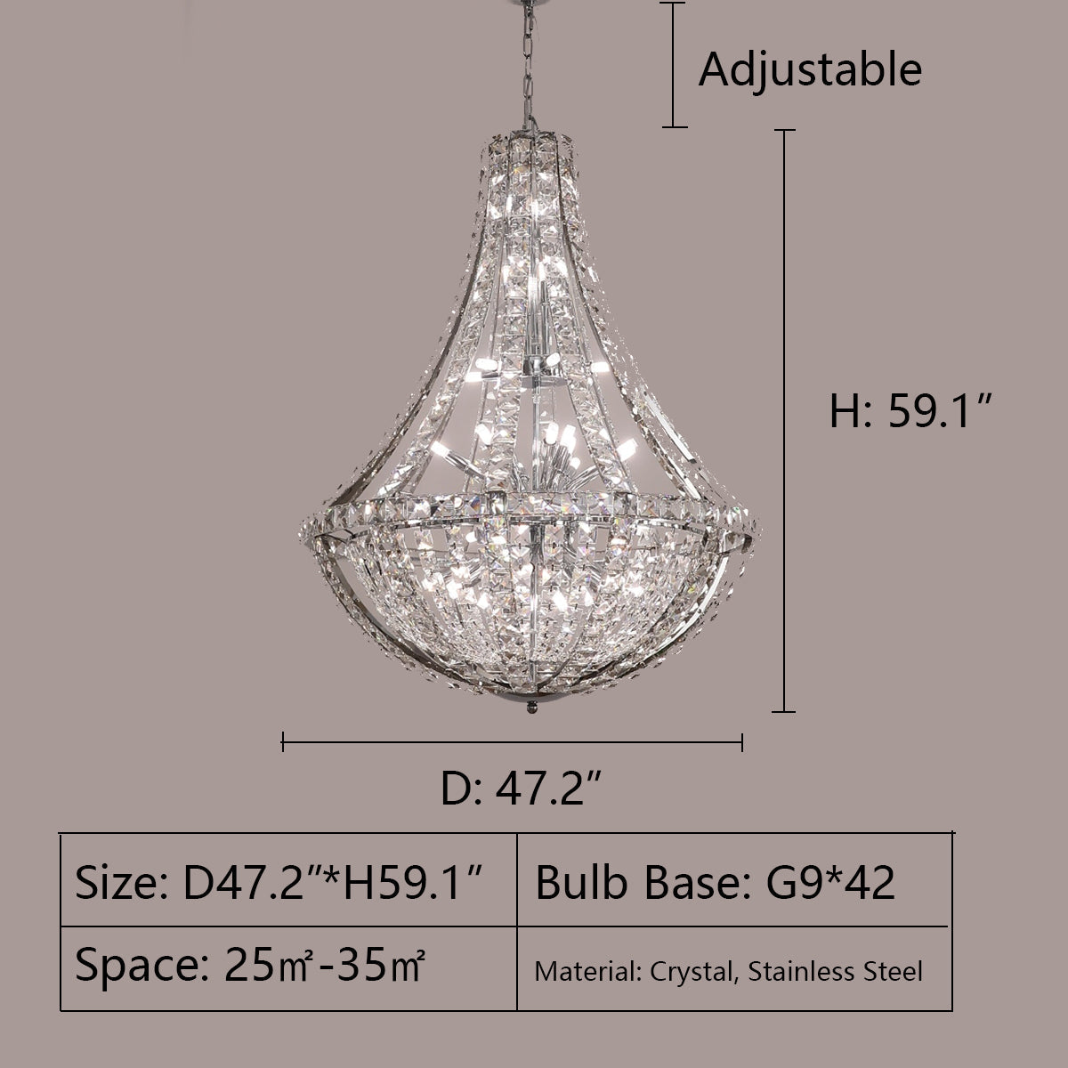 Extra Large Luxury and Elegant Crystal Chandelier for Living Room / staircase / foyer / villa / duplex Hall