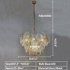 Light Luxury Art Design Creative Round Multi-Tiered Glass Chandelier for Living Room / bedroom