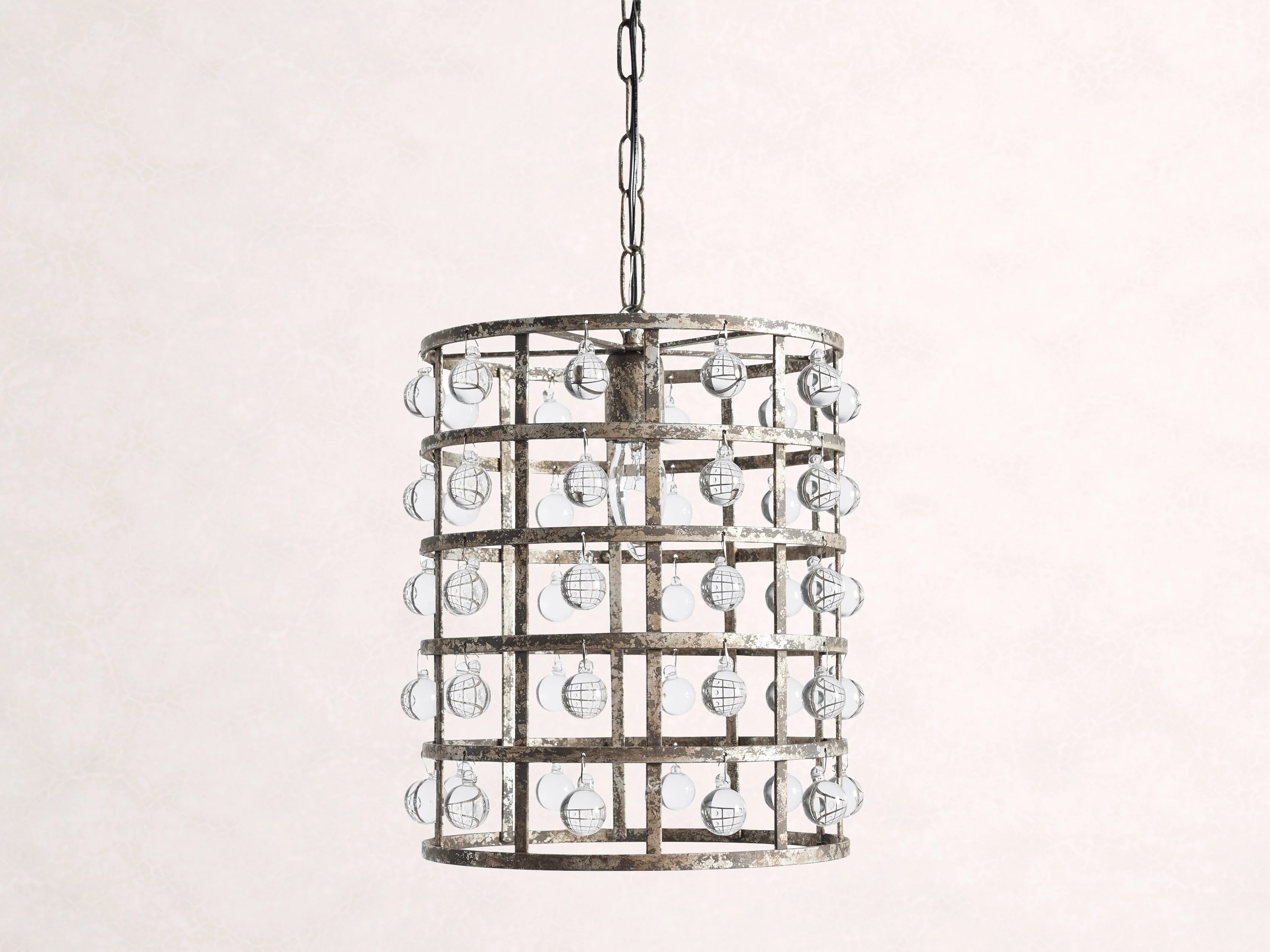 La Cage 12-InchPendant in Silver Clay