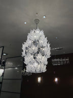 Modern Creative Clear Crystal Maple Leaf Chandelier for Living Room / bedroom