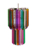 Murano Glass Chandelier – Quadriedri – 46 Prisms – Multi