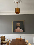 Murano Glass Chandelier – 47 Prisms – Amber / smoked