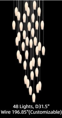 Elegant Flower Chandelier for Foyer / Staircase