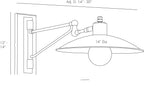 Nox Wall Sconce 49084 technical dimension drawing