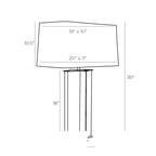 Lyon Table Lamp 49089-158 technical dimension drawing