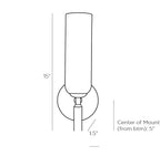 Norwalk Wall Sconce 49111 technical dimension drawing