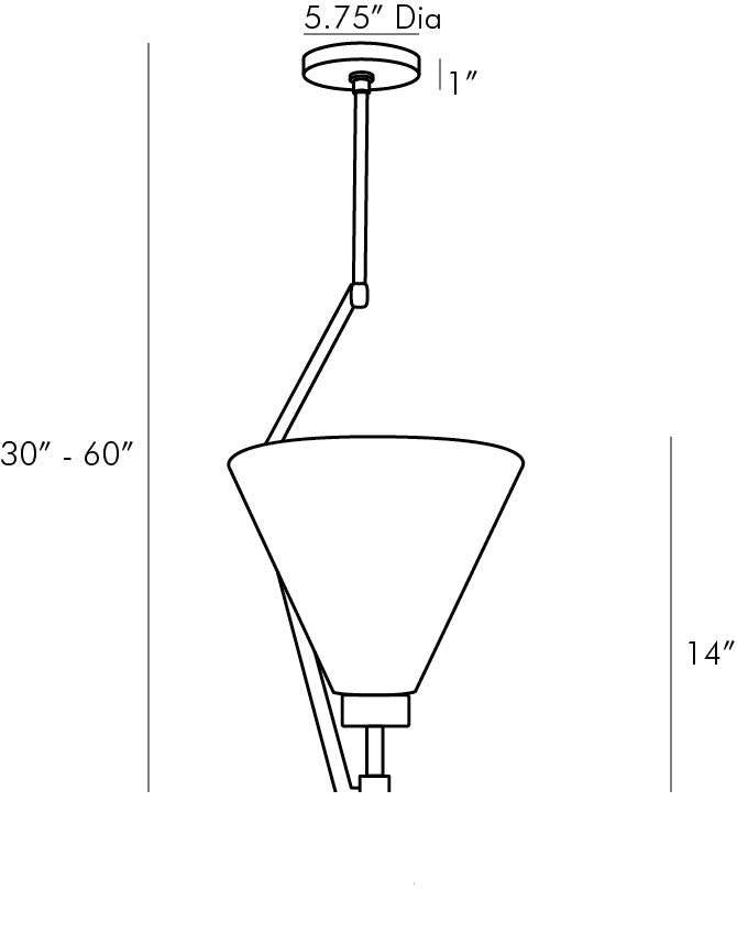 Rosalind Pendant 49234 technical dimension drawing