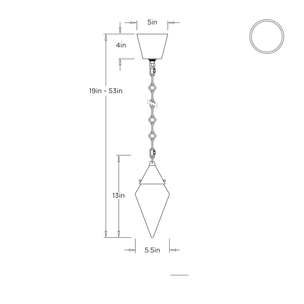 Berkley Pendant 49379 technical dimension drawing