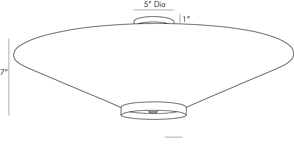 Decker Semi-Flush 49381 technical dimension drawing