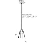 Rozuko Pendant 49518 technical dimension drawing