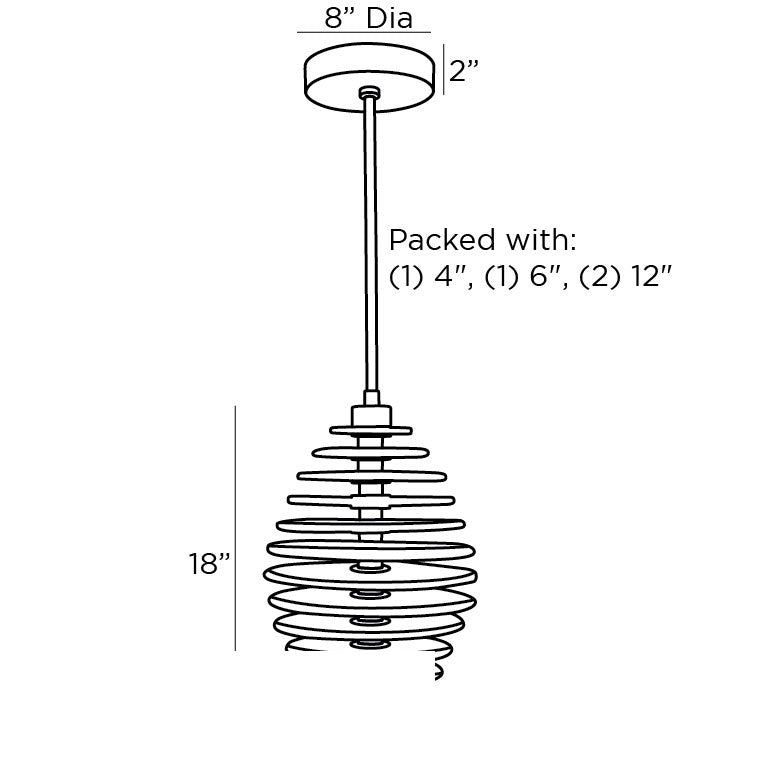 Penelope Pendant 49522 technical dimension drawing