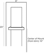 Redmond Wall Sconce 49525 technical dimension drawing