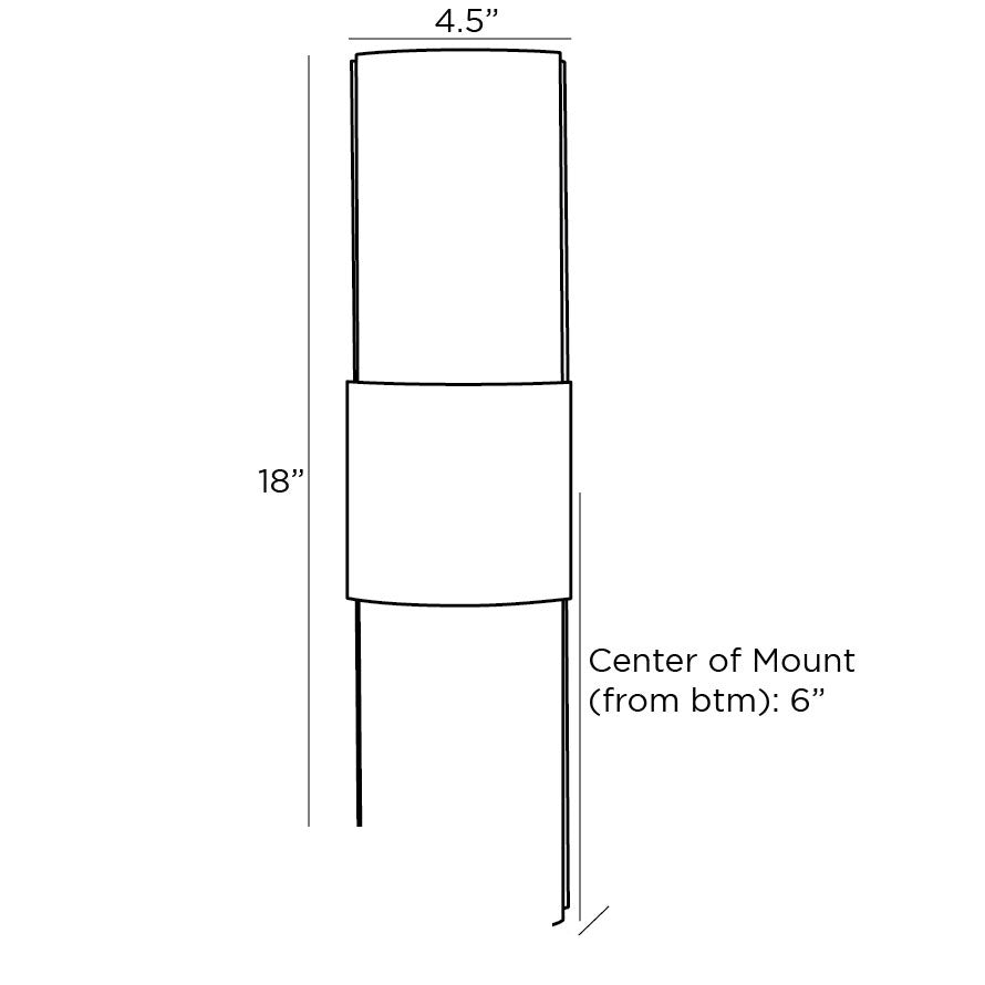 Samuel Wall Sconce 49526 technical dimension drawing