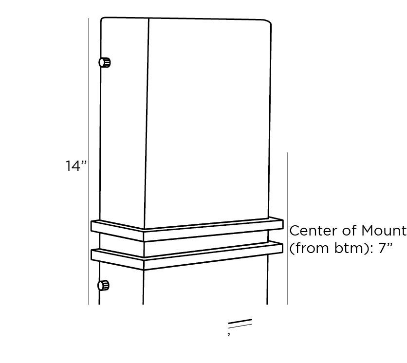 Ronan Wall Sconce 49531 technical dimension drawing