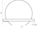 Savion Wall Sconce 49673 technical dimension drawing