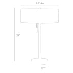 Violetta Desk Lamp 49675 technical dimension drawing