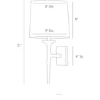 Franz Wall Sconce 49701-362 technical dimension drawing
