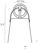 Ian Wall Sconce 49717 technical dimension drawing