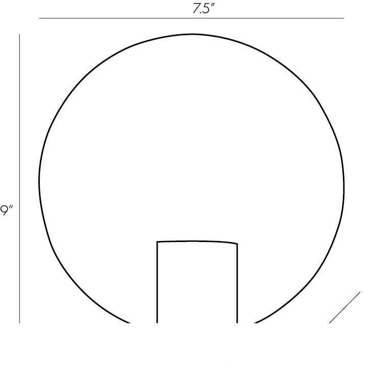 Halette Wall Sconce 49755 technical dimension drawing