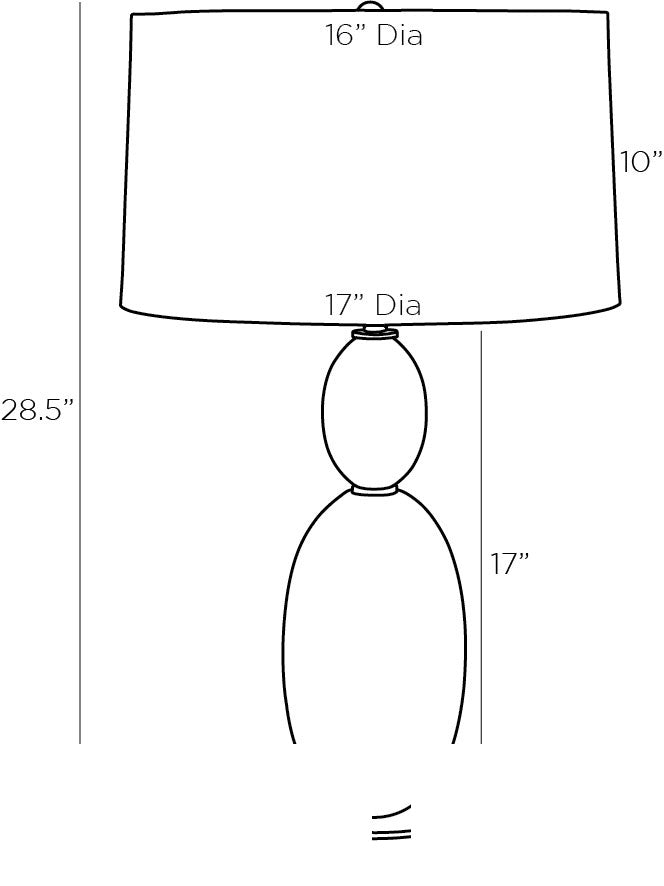 Minato Table Lamp 49759-580 technical dimension drawing