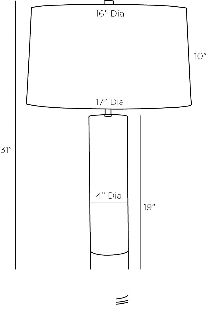 Nashik Table Lamp 49771-550 technical dimension drawing