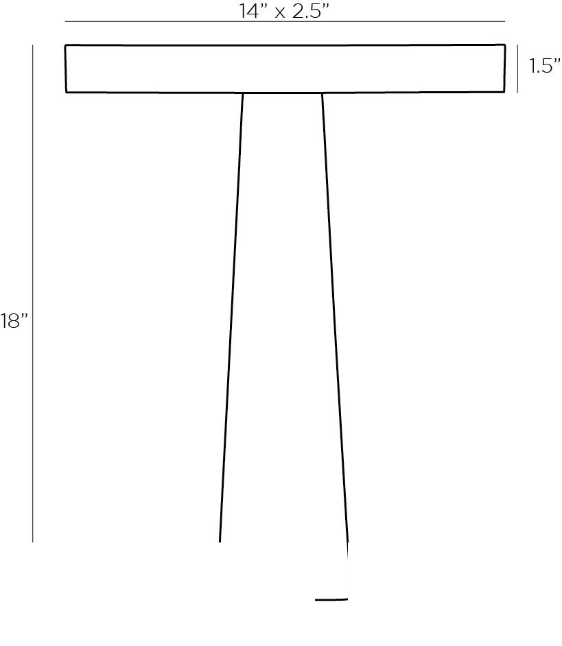 Obsert Desk Lamp 49782 technical dimension drawing