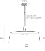 Middlebury Pendant 49789 technical dimension drawing