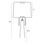 Sidney Table Lamp 49924-711 technical dimension drawing