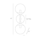 Polaris Wall Sconce 49961 technical dimension drawing