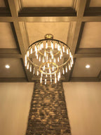 Retro-Inspired Metal Pendant Light Chandelier for Living Room / bedroom / staircase / villa