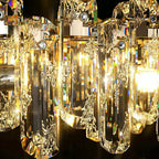 Shiny Crystal Chandelier for Living Room Ice Clear Ceiling Lamp for Dining / Bedroom Hallway Light