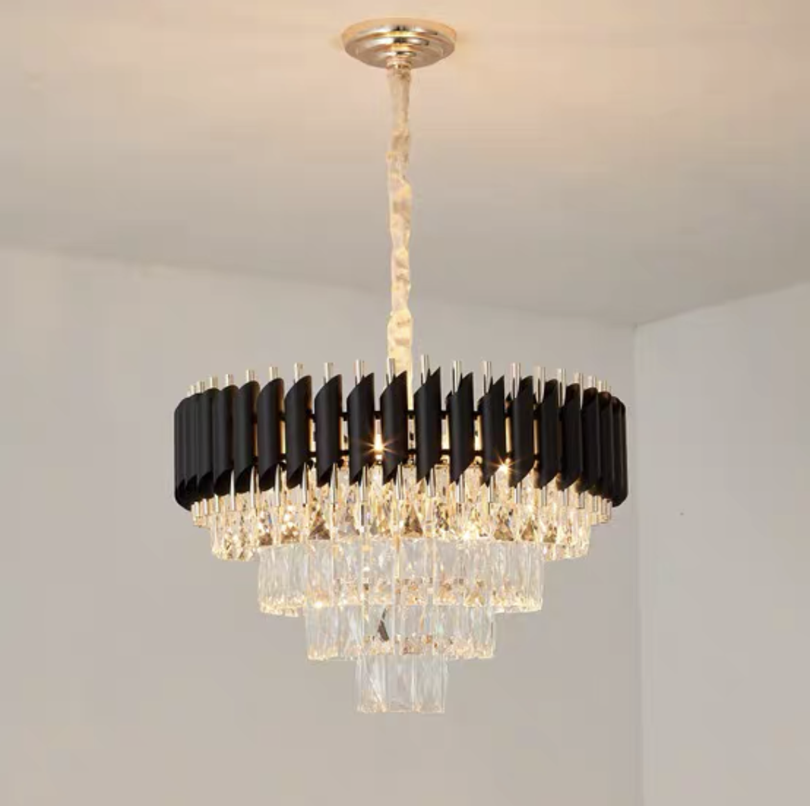 Modern Luxury Multi-Tier Oval / round Crystal Tiered Chandelier