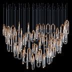 Orlisse Gold Glass Loop Cluster Chandelier