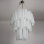 Murano Glass Chandelier – 48 Tubes – Matte White