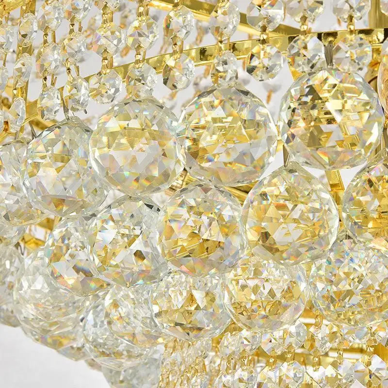 Kaler Elegant Luxury Living Room Three Tier Crystal Chandelier 30-Inch