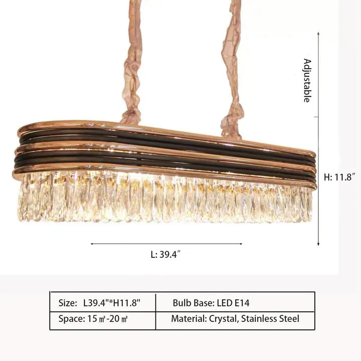 Modern Minimalist Gold Multi-Tier Crystal Pendant Chandelier Suit for Living / Dining Room / Bedroom