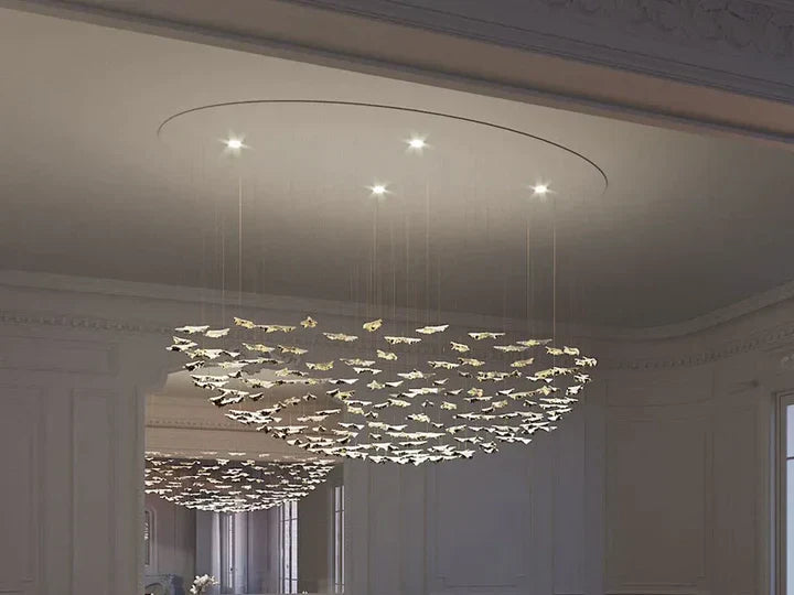 New Postmodern Round / oval 84 / 102 / 170 / 192 Leaves Art Design Chandelier