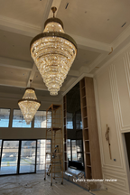 Extra Large Modern Spiral Multi-Layer Crystal Chandelier with Gold or Black Finish, High-Quality Materials for