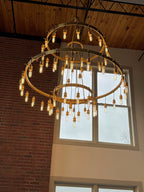 Retro-Inspired Metal Pendant Light Chandelier for Living Room / bedroom / staircase / villa