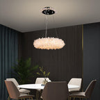 Derek Modern Rock Quartz Crystal Cluster Halo Chandelier