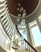 Modern Nordic Style Hand Blown Glass Pendant Crystal Chandelier for Dining Room / living Room / stairwell